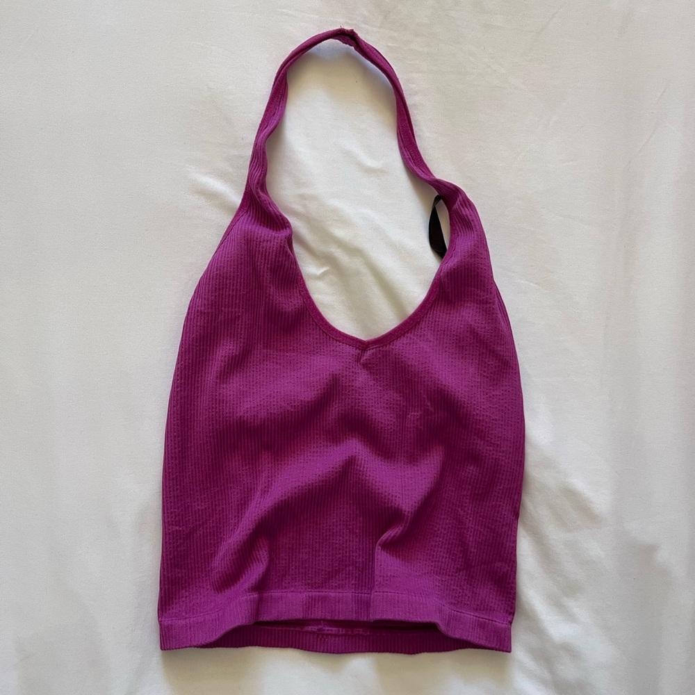 seamless magenta urban outfitters halter top